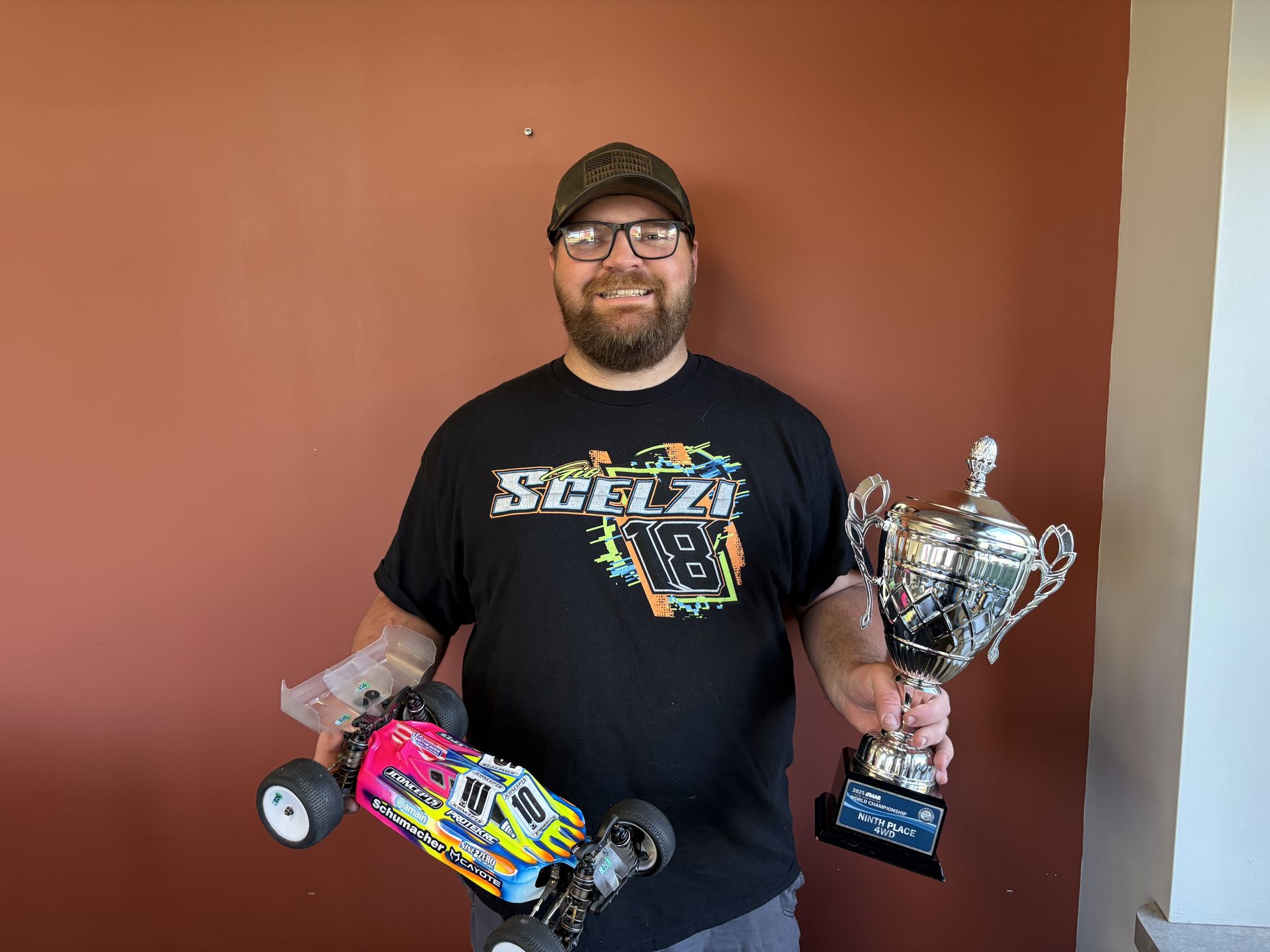Cole Tollard, RC car, and trophy